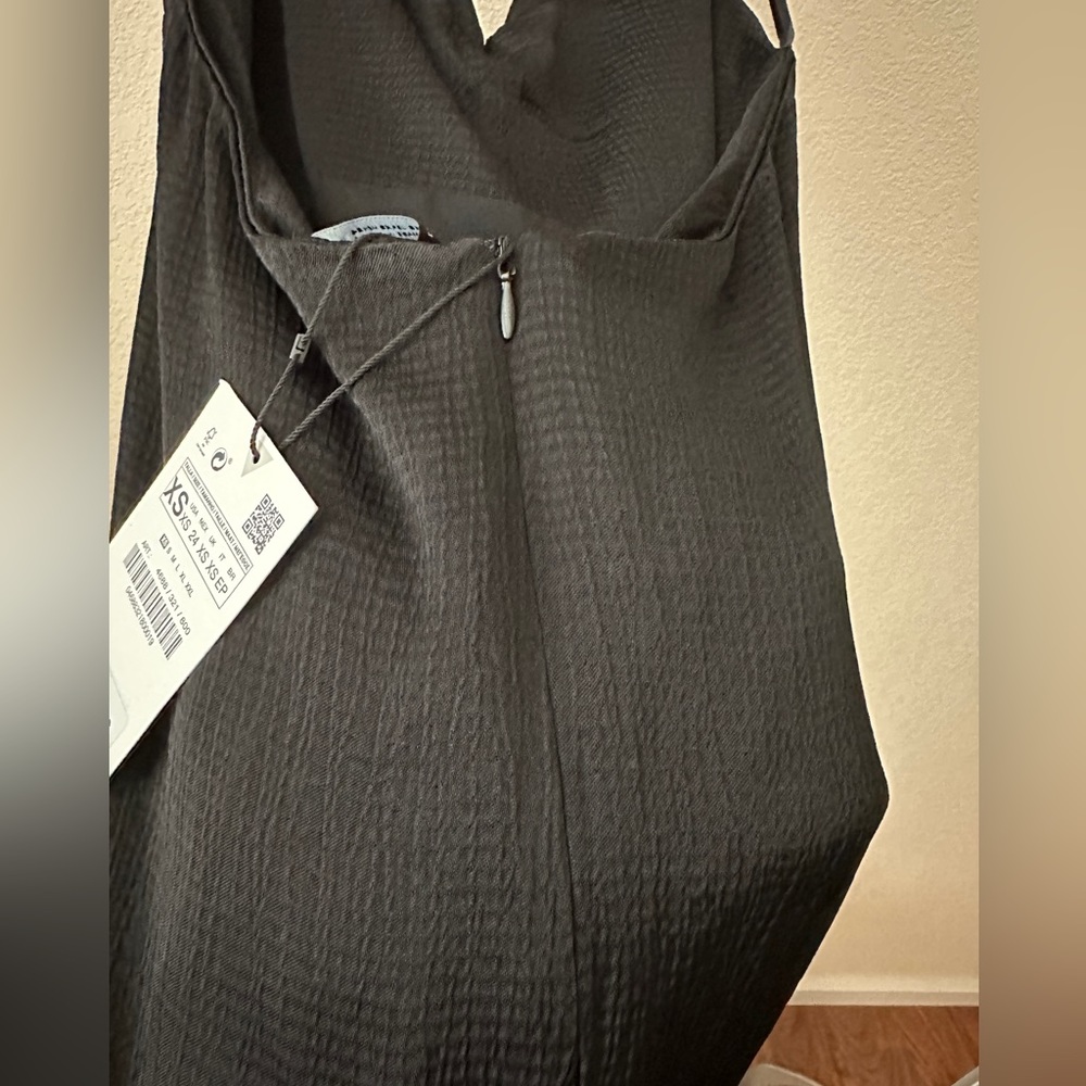 NWT Zara Structured Satin Effect Dress XS - Picture 11 of 11